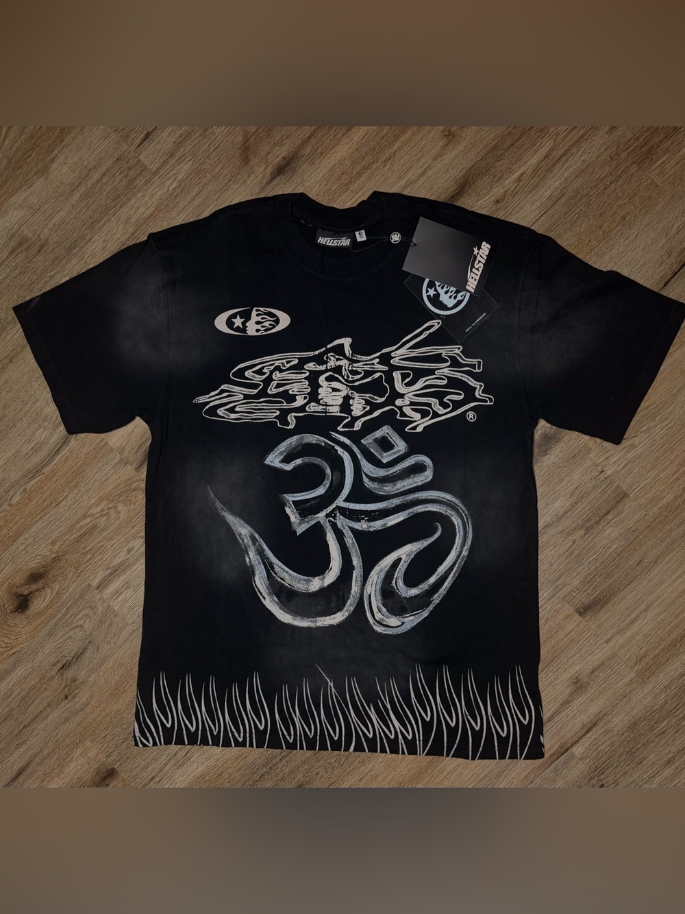 Hellstar Flame Tee — Black | Size M